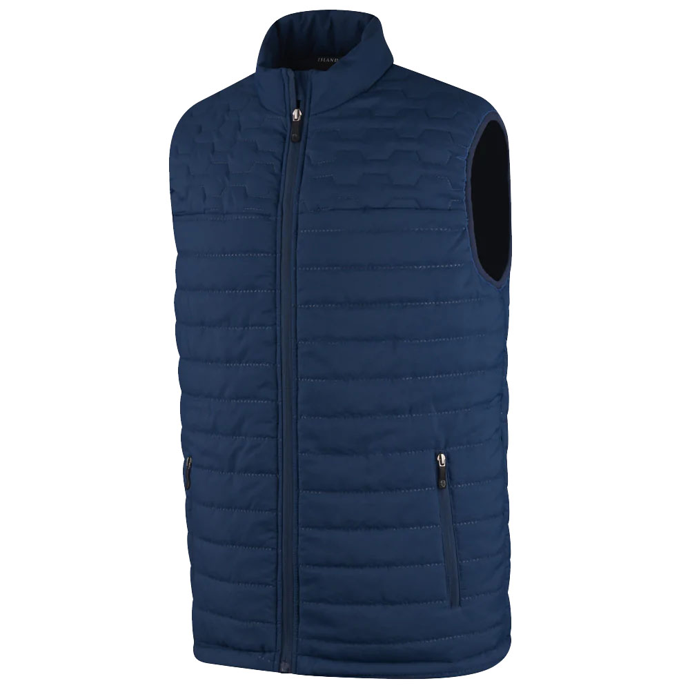 Island Green Heat Welded Padded Gilet Navy Blue