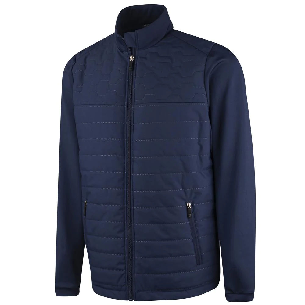 Island Green Windproof Heat Welded Padded Jacket Navy Blue