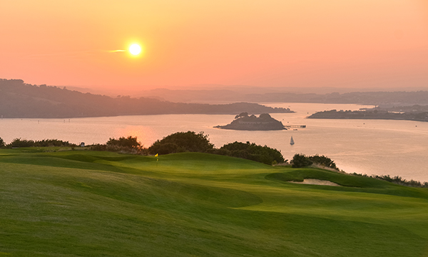 sunset at staddon heights golf club