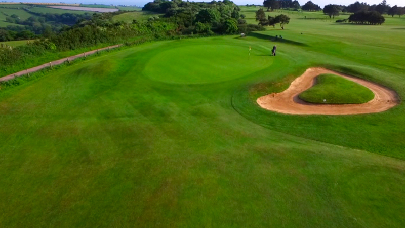 1st hole at staddon heights golf club